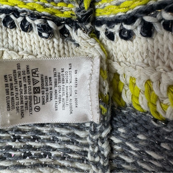 Moth cardigan knit crochet sparkly gold thread boho warm cozy pockets green luxe - Picture 13 of 15